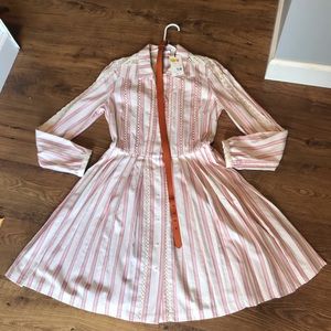 NWT A Loves A Button Down Shirt Dress with Belt